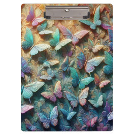 Carpeta De Pinza Iridescent Butterfly Garden