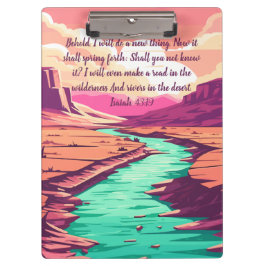 Carpeta De Pinza Isaiah 43:19 Clipboard River Desert 