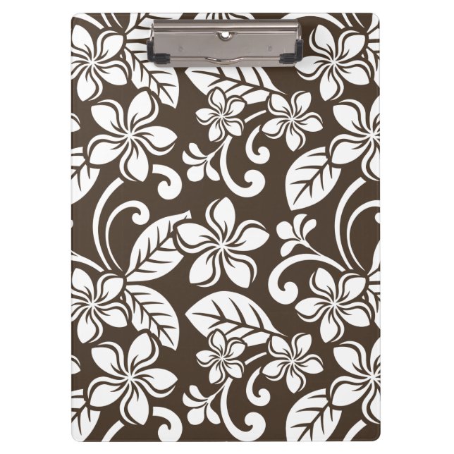 CARPETA DE PINZA ISLAND PLUMERIA (CAFÉ MARRÓN) (Anverso)