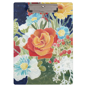Carpeta De Pinza IV floral de medianoche