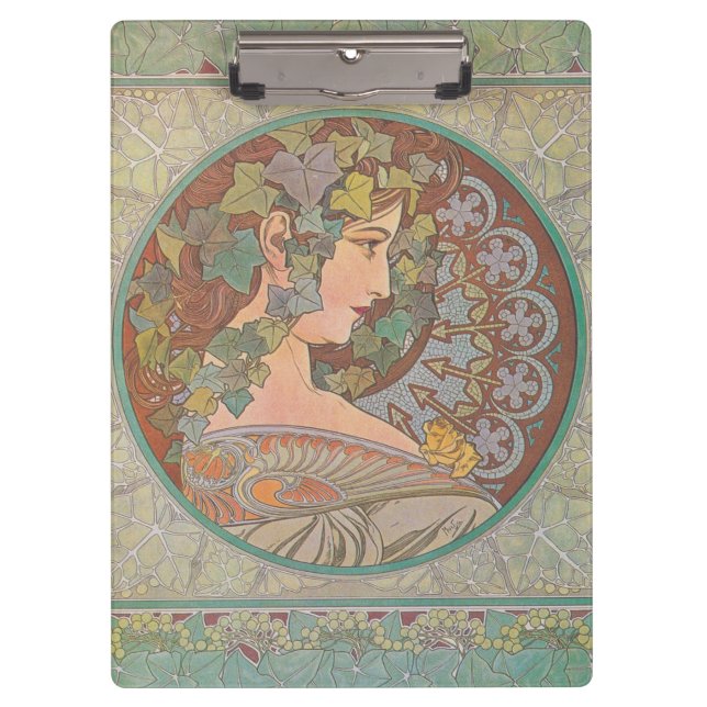 Carpeta De Pinza Ivy - Alphonse Mucha (Anverso)