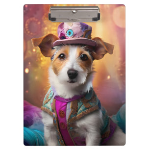 Carpeta De Pinza Jack Russell en un disfraz colorido