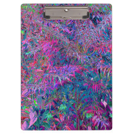Carpeta De Pinza Jardín de Follaje con Colores Psicodélicos Abstrac