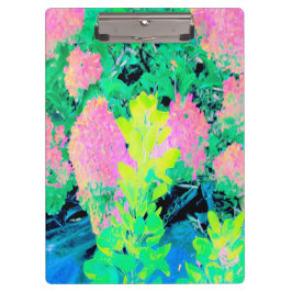 Carpeta De Pinza Jardín de hidrangea rosada con oliva amarilla