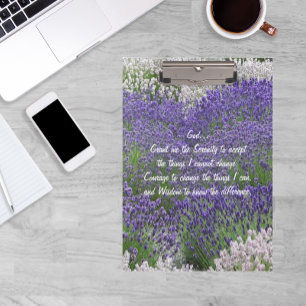 Carpeta De Pinza Jardín de lavanda de la oración de la serenidad in