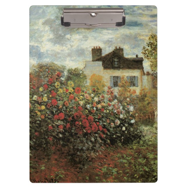Carpeta De Pinza Jardín de Monet en Argenteuil por Claude Monet (Anverso)