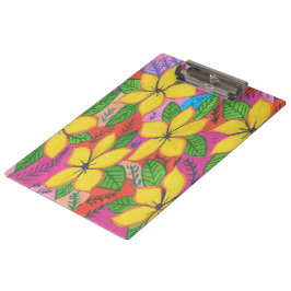 Carpeta De Pinza Jardín de Plumeria Amarilla