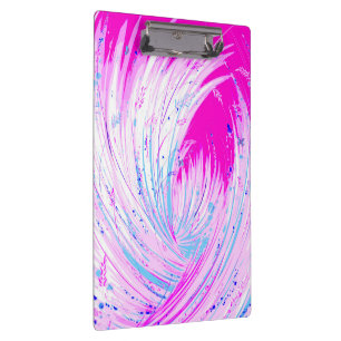 Carpeta De Pinza Jardín encantado de color blanco rosa abstracto