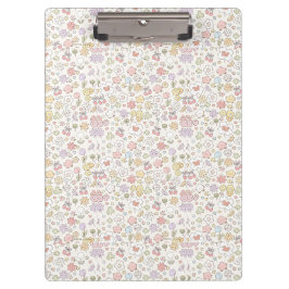 Carpeta De Pinza Jardín Pastel caprichoso: Un patrón de floral
