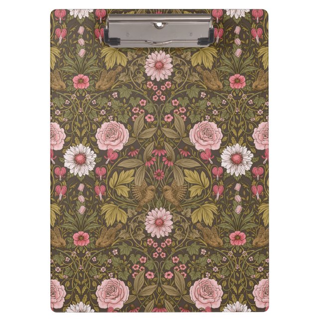 Carpeta De Pinza Jardín salvaje sobre café marrón (Anverso)