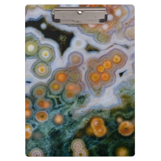Carpeta De Pinza Jasper Océano Manchado (Anverso)