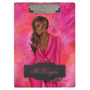 Carpeta De Pinza Jefe ejecutivo afroamericano personalizado