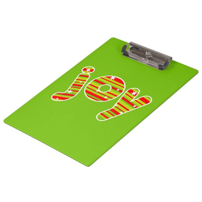 Carpeta De Pinza JOY en los Navidades, franjas rojas y verdes (Angular)