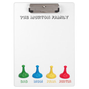 Carpeta De Pinza Juego divertido para familias - Nombre personaliza
