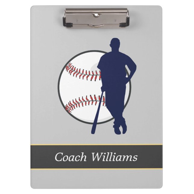Carpeta De Pinza Jugador de béisbol personalizado (Anverso)