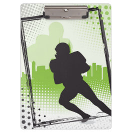 Carpeta De Pinza Jugador de fútbol abstracto con Cityscape[e y punt