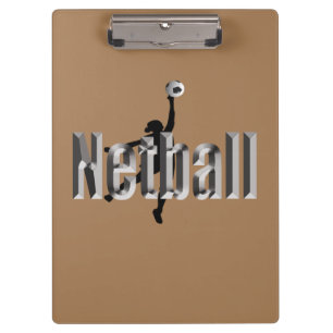 Carpeta De Pinza Jugador De Netball Y Nombre Dimensional,