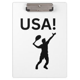 Carpeta De Pinza Jugador de tenis de EE.UU. usando el punto como bo