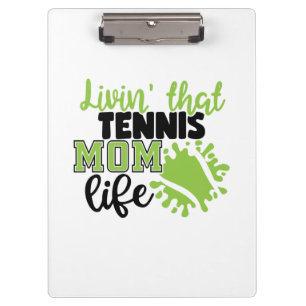 Carpeta De Pinza Jugador de Tenis Viviendo esa vida de mamá de te