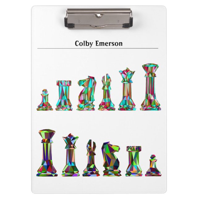 Carpeta De Pinza Jugadores de juego Arcoiris Chess Pieces Personali (Anverso)