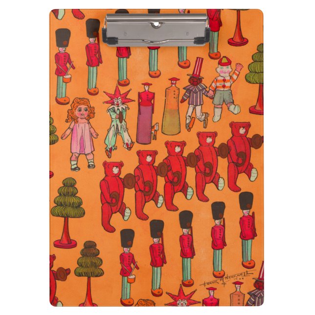 Carpeta De Pinza Juguete Navideño Antiguo Niños Juegan (Anverso)