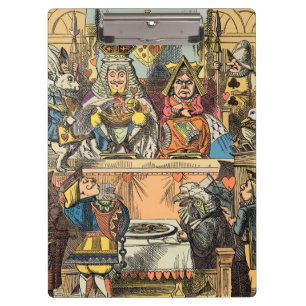 Carpeta De Pinza Juicio de Alicia al Caballero de Corazones Vintage