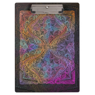 Carpeta De Pinza Kaleidoscope arcoiris Mandala