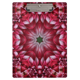 Carpeta De Pinza Kaleidoscopic Crimson Dahlia