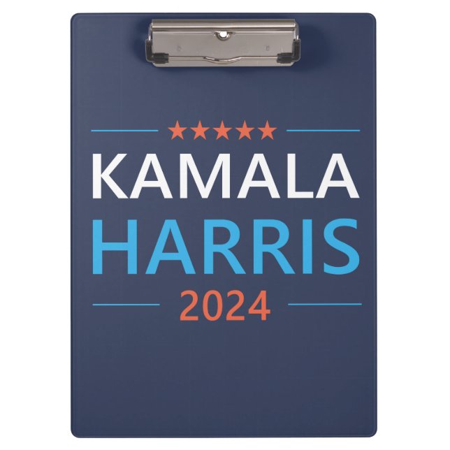 Carpeta De Pinza Kamala Harris por el demócrata presidente 2024 (Anverso)