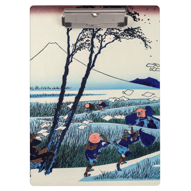 Carpeta De Pinza Katsushika Hokusai - Ejiri en la provincia de Suru (Anverso)