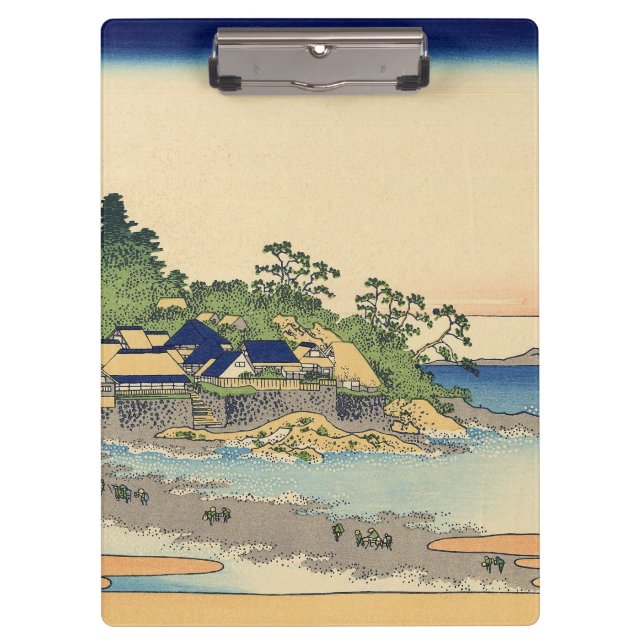Carpeta De Pinza Katsushika Hokusai Enoshima en la provincia de Sag (Anverso)