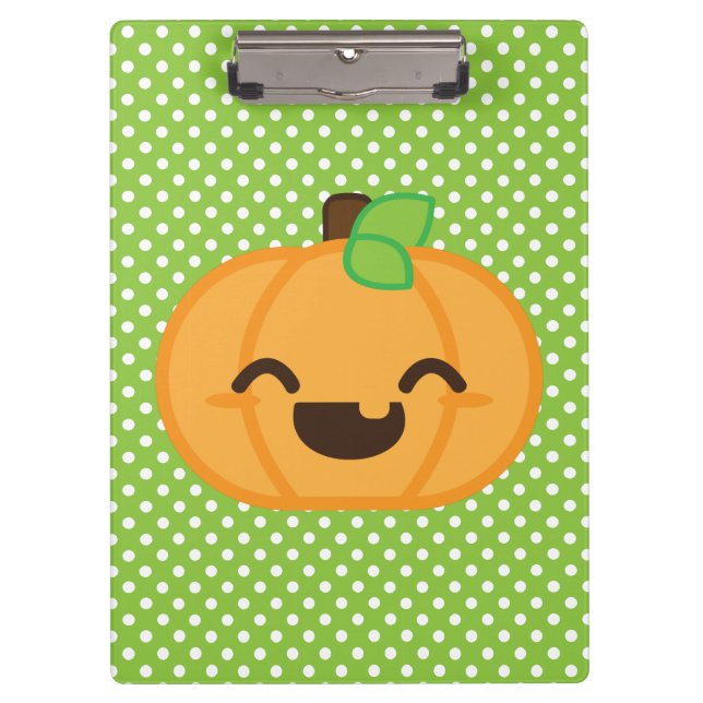 Carpeta De Pinza Kawaii Jack O Lantern Pumpkin Clip Board (Anverso)