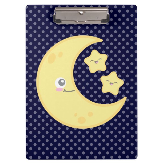 Carpeta De Pinza Kawaii Moon y la placa para clips (Anverso)