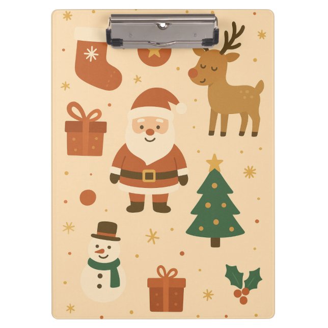 Carpeta De Pinza Kawaii Santa & Reindeer – Festive Christmas (Anverso)