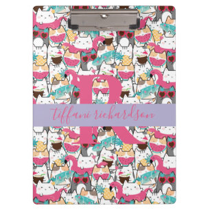 Carpeta De Pinza Kawaii Summer Cute Kitty Gats