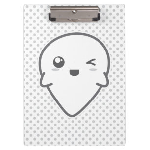 Carpeta De Pinza Kawaii Winking Ghost Clip Board