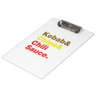 Carpeta De Pinza Kebab, Chips y Salsa de Chili.