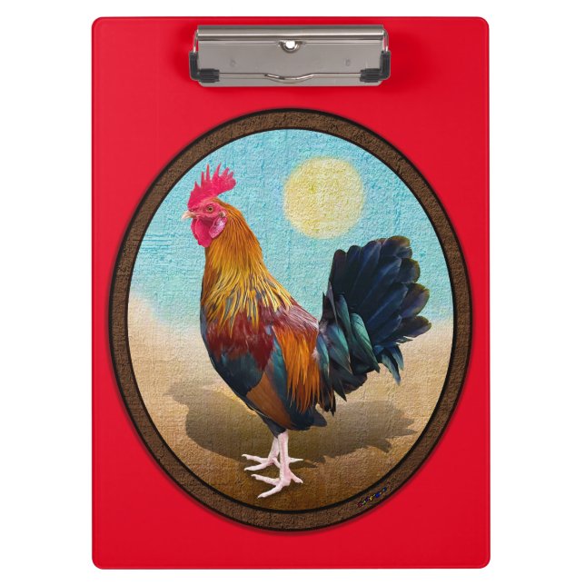 Carpeta De Pinza Key West - Óvalo de cosecha de gallos gitanos (Anverso)