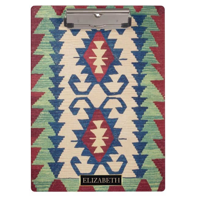 Carpeta De Pinza Killim de alfombra oriental (Anverso)