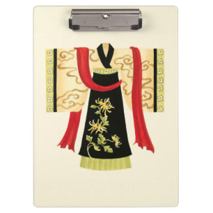 Carpeta De Pinza Kimono japonés tradicional con la impresión floral