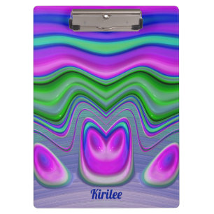 Carpeta De Pinza ¡KIRILEE ~ 3D! Rosa, Púrpura, Verde, Azul