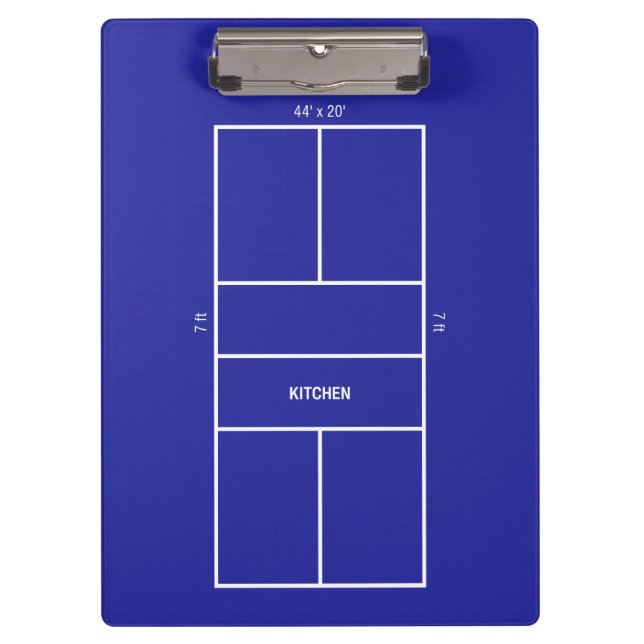 Carpeta De Pinza Kitchen Pickleball Court Diagram (Anverso)