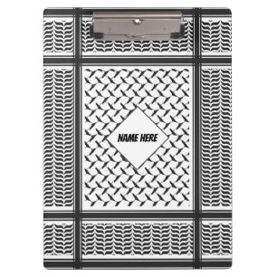 Carpeta De Pinza Kuffiya jordano palestino shemag negro y blanco