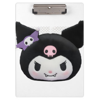 Carpeta De Pinza Kuromi and My Melody plushie clipboard