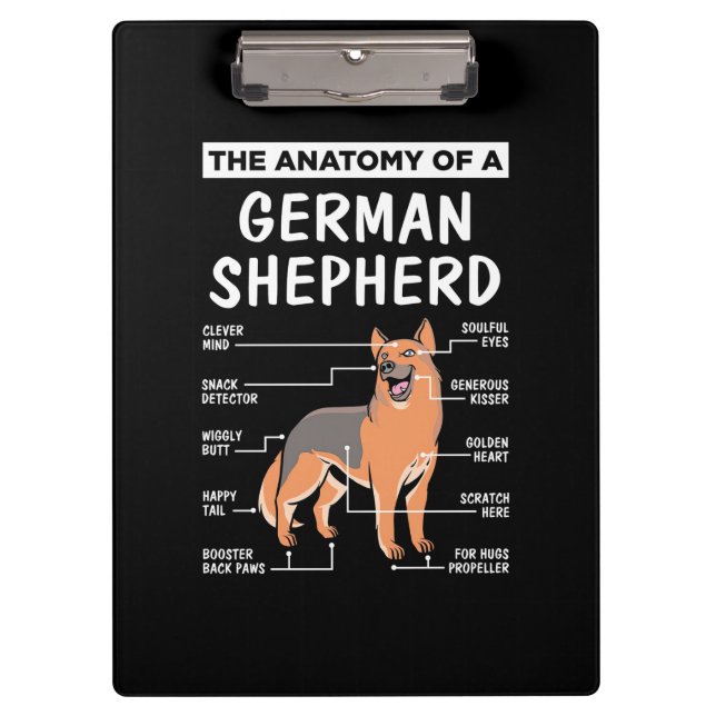 Carpeta De Pinza La Anatomía De Un Pastor Alemán (Anverso)