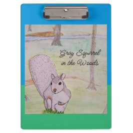 Carpeta De Pinza La ardilla gris en los bosques