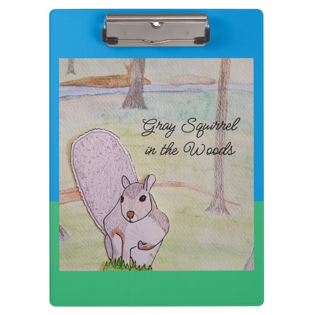 Carpeta De Pinza La ardilla gris en los bosques (Anverso)