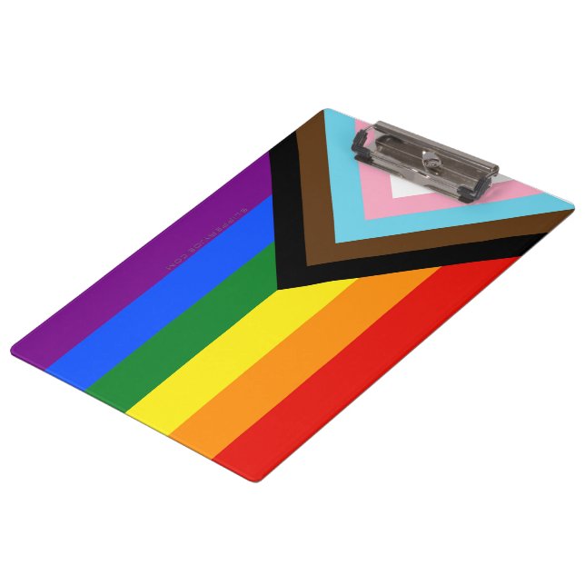 Carpeta De Pinza La Bandera del Orgullo del Progreso de SlipperyJoe (Angular)