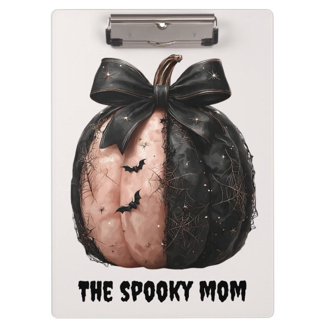 Carpeta De Pinza La Calabaza De Halloween De La Madre Famosa (Anverso)