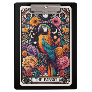 Carpeta De Pinza La Carta de Tarot del Loro Espiritual Boho Místi